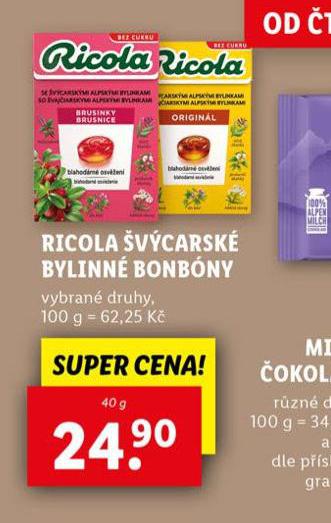 RICOLA VCARSK BYLINN BONBONY
