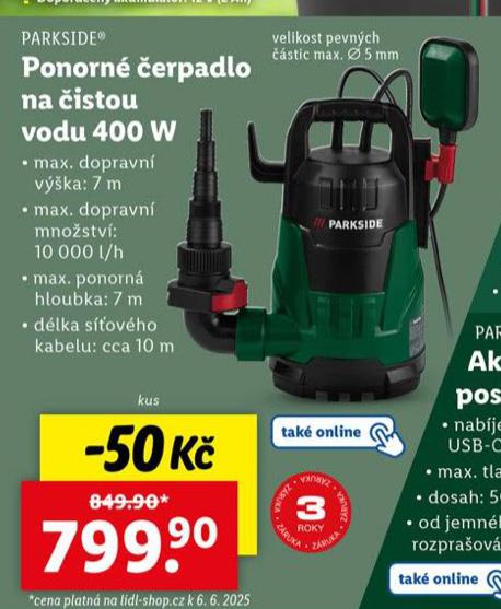 PONORN ERPADLO NA ISTOU VODU 400 W