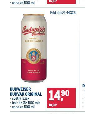 PIVO BUDWEISER BUDVAR