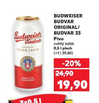 PIVO BUDWEISER BUDVAR