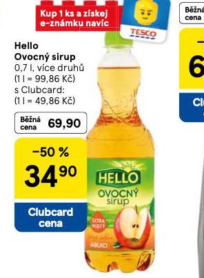 HELLO OVOCN SIRUP