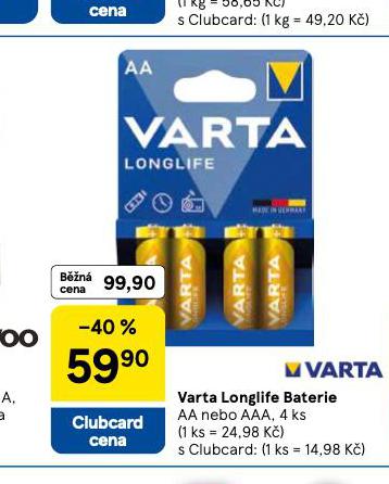 VARTA LONGLIFE BATERIE
