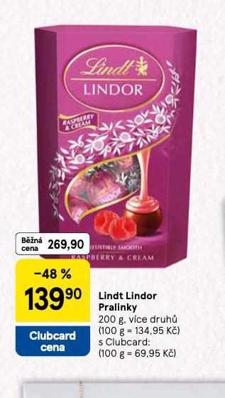 LINDT LINDOR PRALINKY