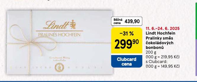 LINDT HOCHFEIN PRALINKY SMS OKOLDOVCH BONBON