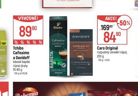 TCHIBO CAFISSIMO A DAVIDOFF KVOV KAPSLE
