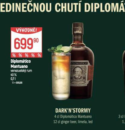 DIPLOMTICO MANTUANO VENEZUELSK RUM
