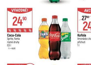COCA COLA, FANTA, SPRITE
