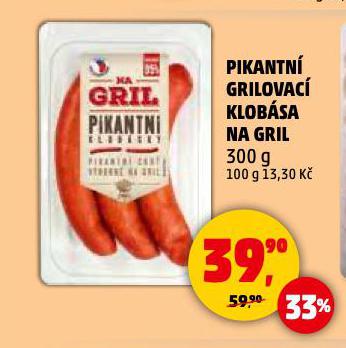 PIKANTN GRILOVAC KLOBSA NA GRIL