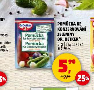 POMCKA KE KONZERVOVN ZELENINY DR. OETKER