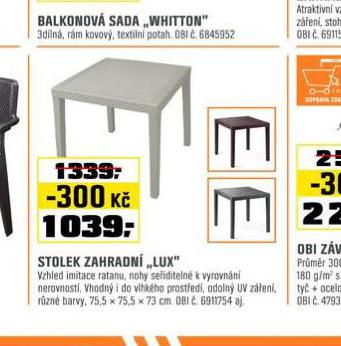 STOLEK ZAHRADN LUX