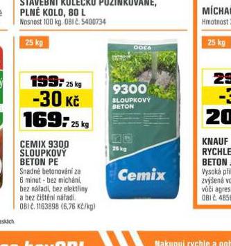 CEMIX 9300 SLOUPKOV BETON PE