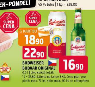 PIVO BUDWEISER BUDVAR