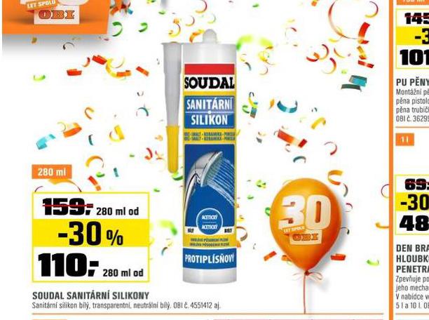 SOUDAL SANITRN SILIKONY