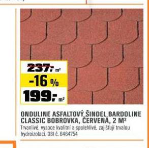 ONDULINE ASFALTOV INDEL BARDOLINE CLASSIC BOBROVKA, ERVEN