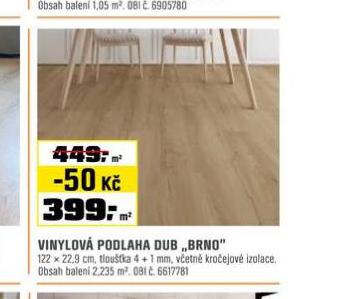 VINYLOV PODLAHA DUB BRNO