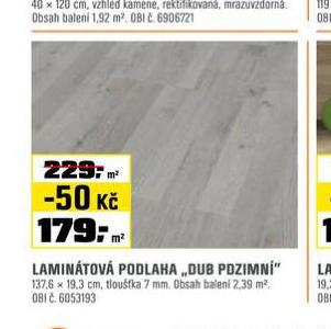 LAMINTOV PODLAHA DUB POZIMN