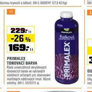 PRIMALEX TONOVAC BARVA
