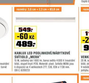 KANLUX LED PODLINKOV / NBYTKOV SVTIDLO
