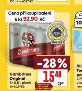 PIVO GAMBRINUS ORIGINL