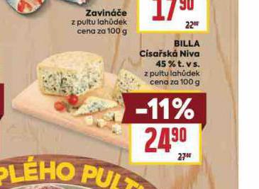 BILLA CSASK NIVA 45%