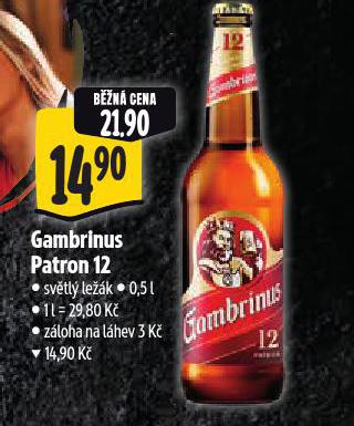 PIVO GAMBRINUS PATRON 12