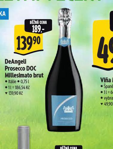 DEANGELI PROSECCO DOC  MILLESIMATO BRUT