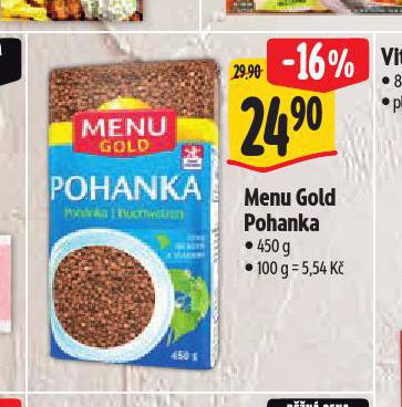 MENU GOLD POHANKA