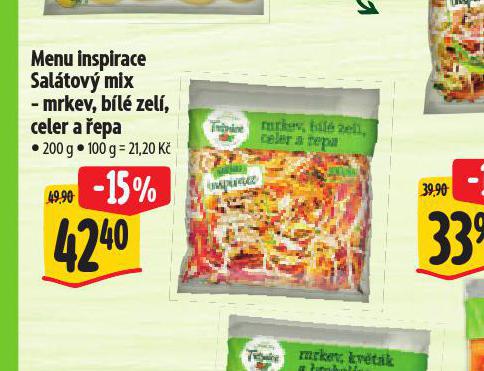 MENU INSPIRACE MIX SALTOV - MRKEV, BL ZEL, CELER A EPA
