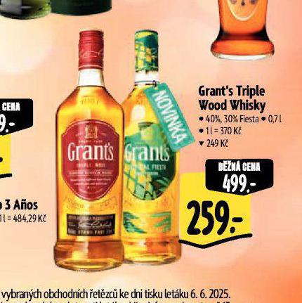 GRANTS TRIPLE WOOD WHISKY