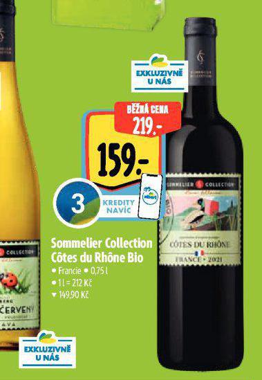 SOMMELIER COLLECTION COTES DU RHONE BIO