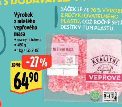 VROBEK Z MLETHO VEPOVHO MASA