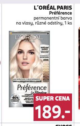 LOREAL PARIS PRFRENCE PERMANENTN BARVA NA VLASY
