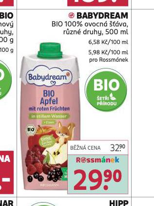 BABYDREAM BIO 100% OVOCN VA
