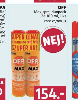 OFF MAX SPREJ DUOPACK