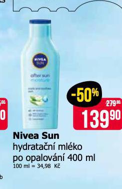 NIVEA SUN HYDRATAN MLKO PO OPALOVN