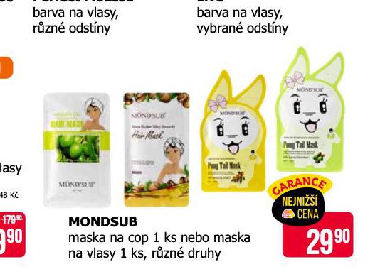 MONDSUB MASKA NA COP, MASKA NA VLASY