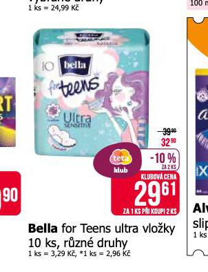BELLA FOR TEENS ULTRA VLOKY