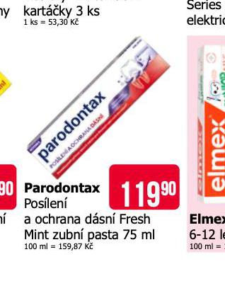 PARODONTAX POSLEN A OCHRANA DSN ZUBN PASTA