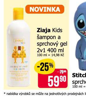 ZIAJA KIDS AMPON A SPRCHOV GEL