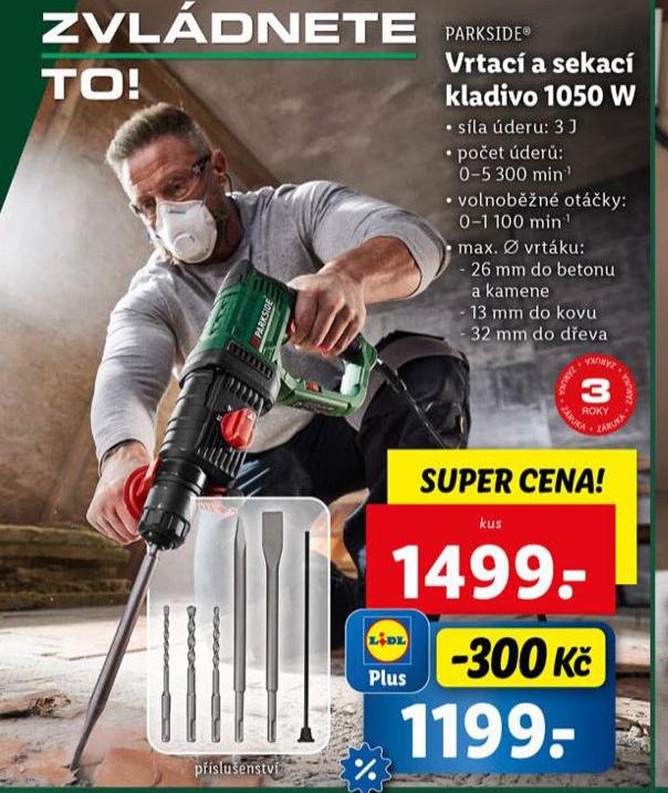 VRTAC A SEKAC KLADIVO 1050 W