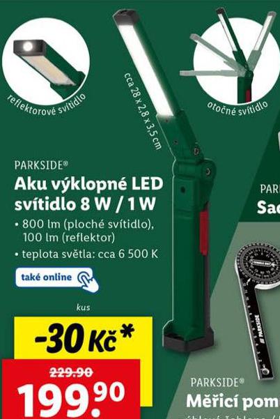 AKU VKLOPN LED SVTIDLO 8 W / 1 W