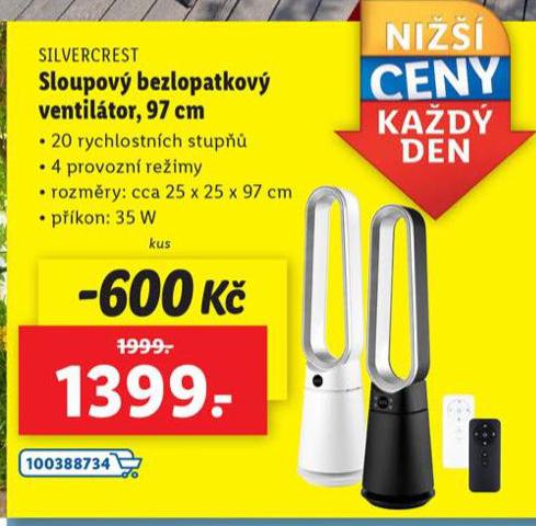 SLOUPOV BEZLOPATKOV VENTILTOR