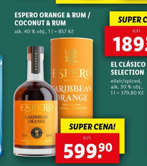 ESPERO ORANGE & RUM / COCONUT & RUM