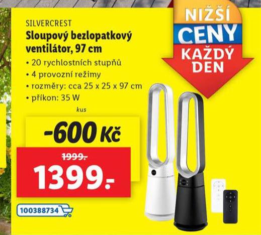 SLOUPOV BEZLOPATKOV VENTILTOR