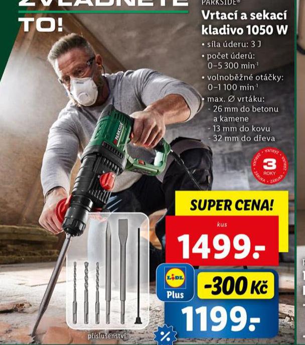 VRTAC A SEKAC KLADIVO 1050 W