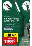 AKU VKLOPN LED SVTIDLO 8 W / 1 W