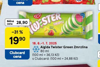 ALGIDA TWISTER ZMRZLINA