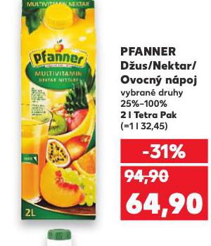 PFANNER DUS, NEKTAR A NPOJ