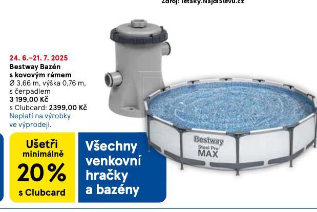 BESTWAY BAZN S KOVOVM RMEM