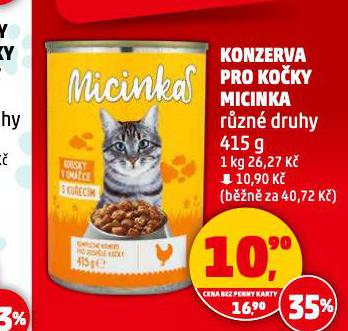 KONZERVA PRO KOKY MICINKA